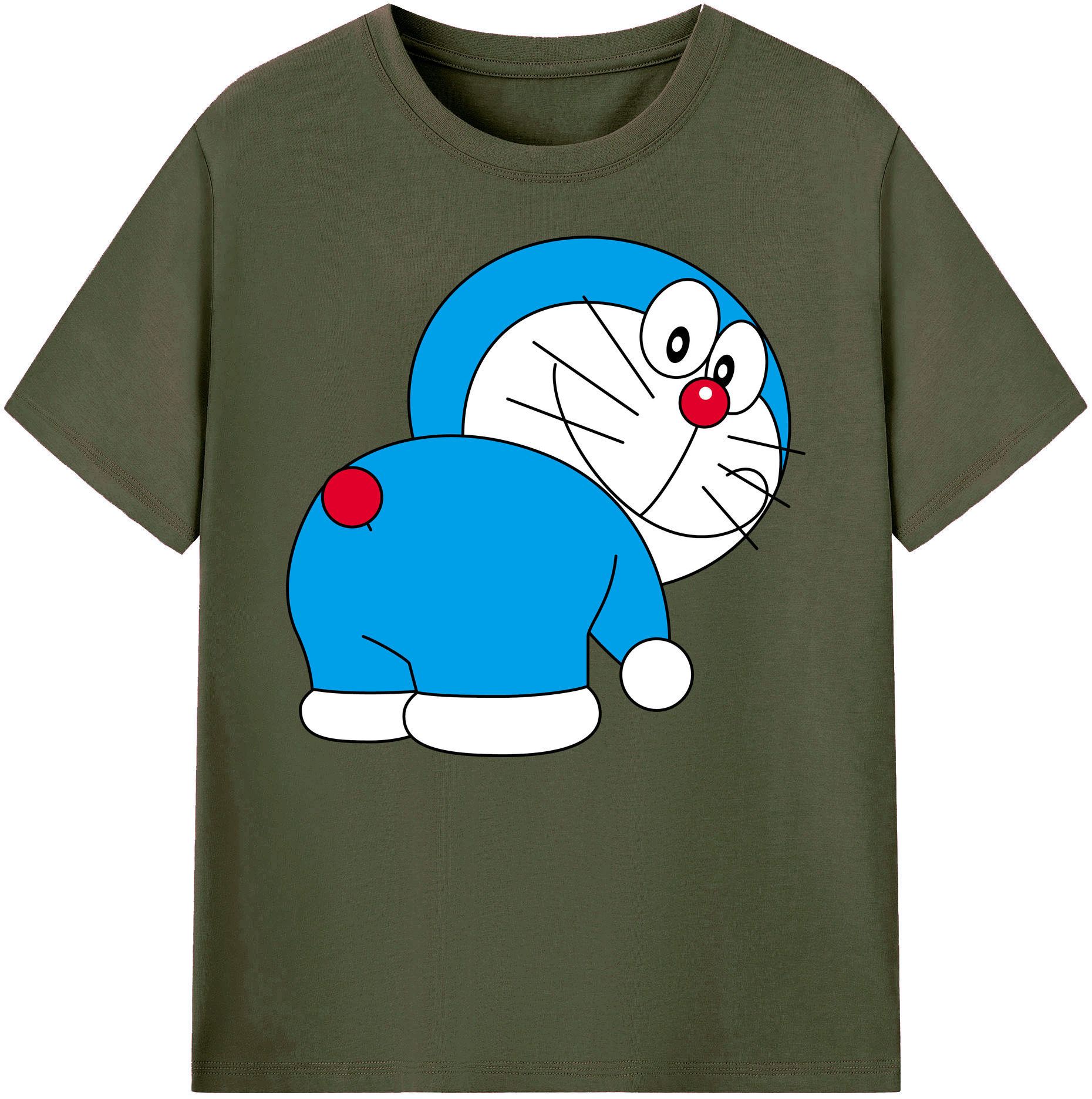 （画像用） ドラえもん Doraemon 綿100％ メンズ半袖Tシャツ｜肌触りやわらか＆通気性